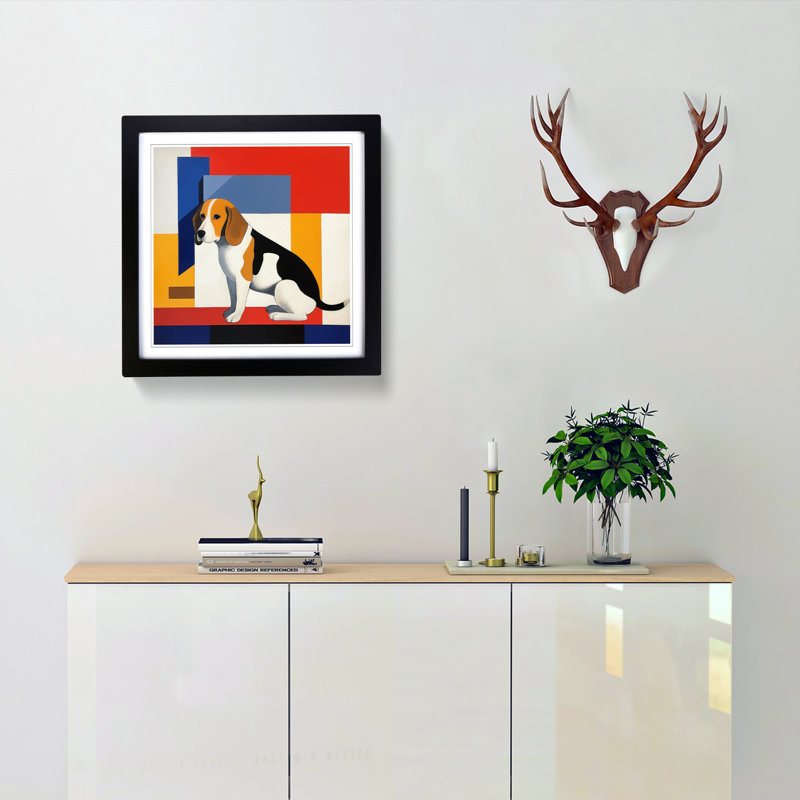 Single Picture Frame Print on Wood, Black
