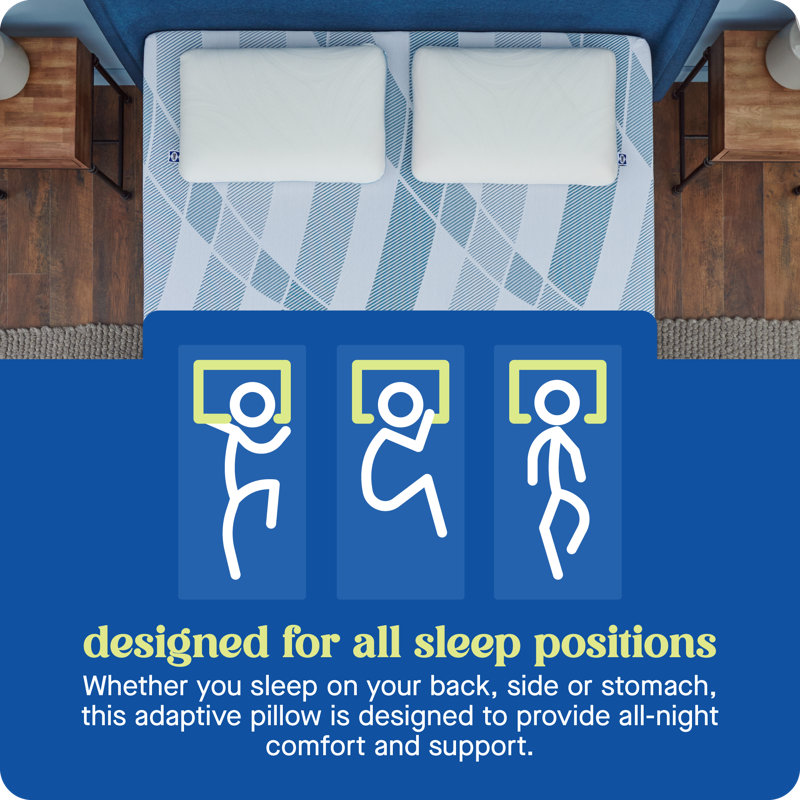 Sealy Dreamlife Standard White Memory Foam Bed Pillow