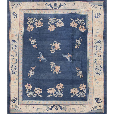 Antique Chinese - Peking Blue 1880s Rug