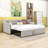 Twin Velvet Daybed with Pop-Up Twin Trundle-992191068