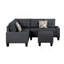 Canapé modulaire 6 pièces, gris-1900565425