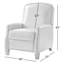 Fauteuil inclinable manuel en cuir véritable Glen Ellyn-1290649080