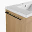 Meuble-lavabo autoportant de 60 po avec lavabo double en résine, portes à fermeture en douceur et supports de rangement ouverts, fabrication en contreplaqué-757577629
