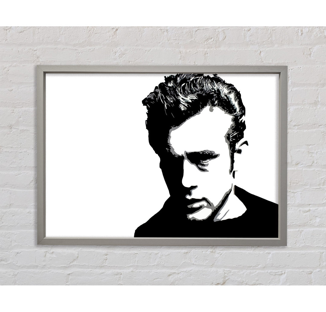 James Dean Pop Art - Einzelne Bilderrahmen Kunstdrucke auf Leinwand