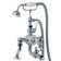 Classic White Double Handle Deck Mounted Thermostatic Bath/Shower Mixer with Tub Faucet and Handshower