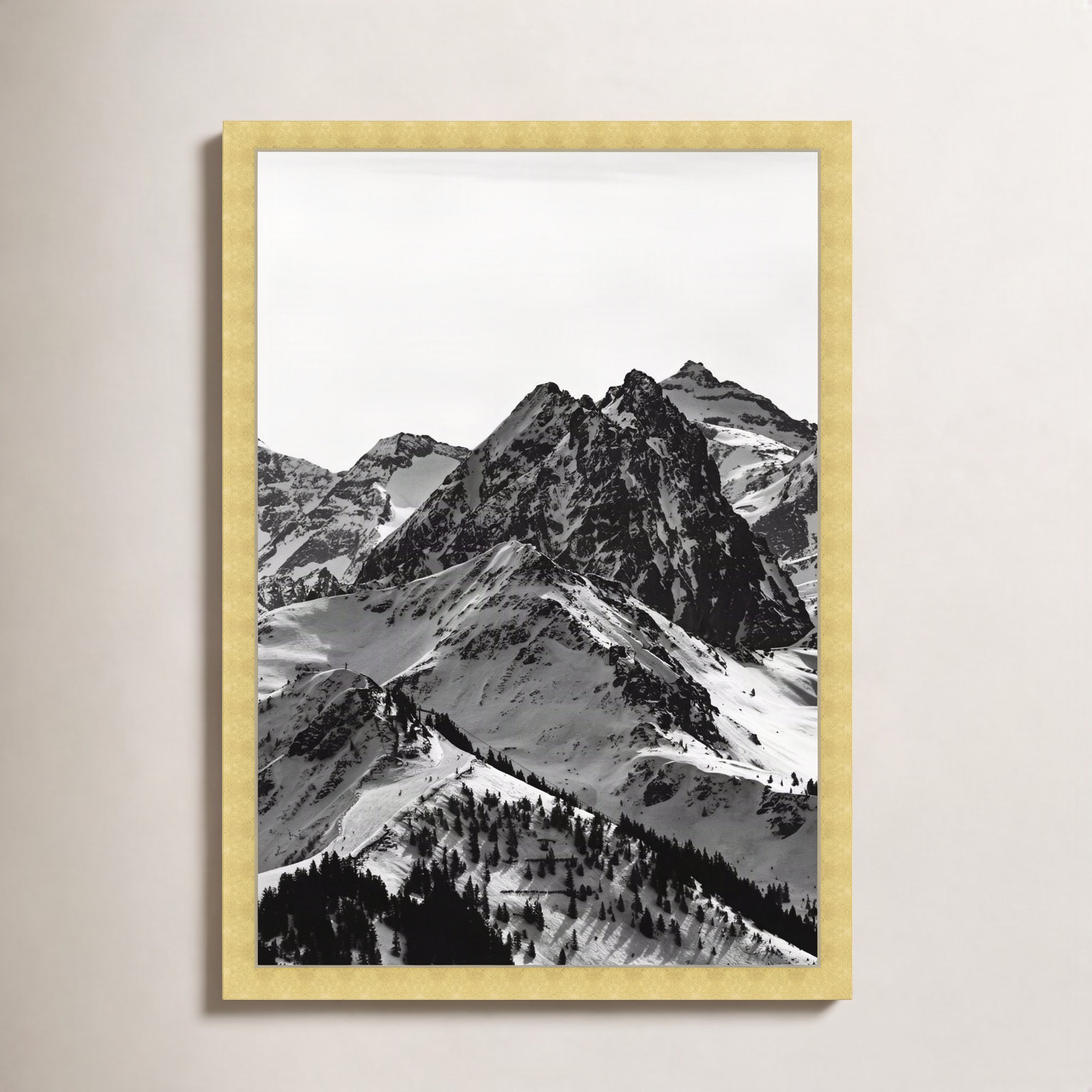 Up the Mountain Print by Oliver Gal, Gold, 38" H x 26" W x 0.5" D