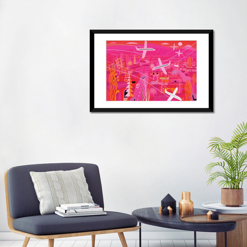 « fire on los angeles », impression sur toile, H 24 po x l 32 po x P 1 po, Papier beaux-arts encadré noir, Blanc