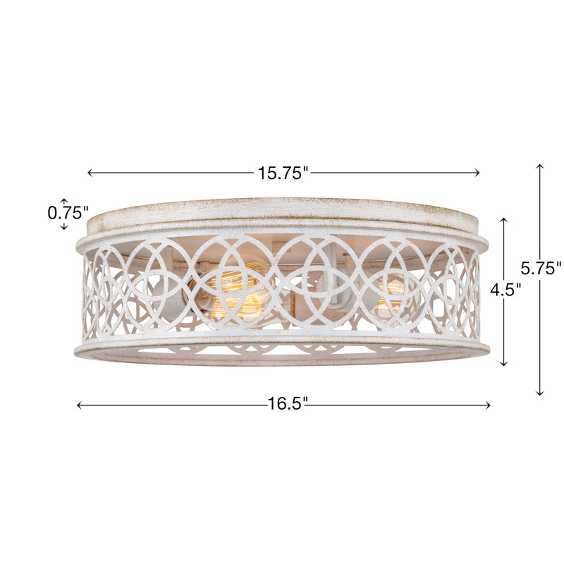 Plafonnier encastré Allgaier, Blanc antique