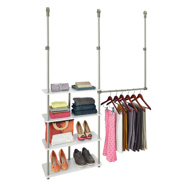 Closet Maximizer 42" W - 53" W Closet System Starter Kit, White
