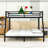 Metal Bunk Bed With Dual Ladders & Guardrails-856933660
