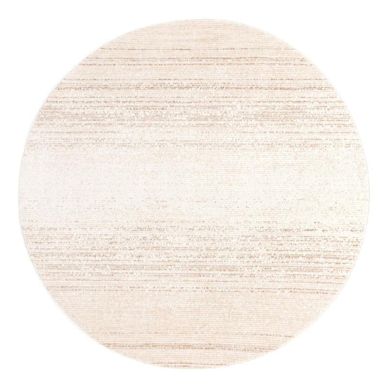 Hulsey Striped Indoor Rug, Round 7'3"