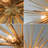 Eadey Flush Mount Sputnik Ceiling Lamp in Gold