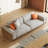 82.67 Inch Mid Century Modern Sofa 3 Seater Wood Frame Couch with Removable Washable Covers and 3 Throw Pillows Deep Seat Furniture for Living Room Apartment Office Grey-252604663