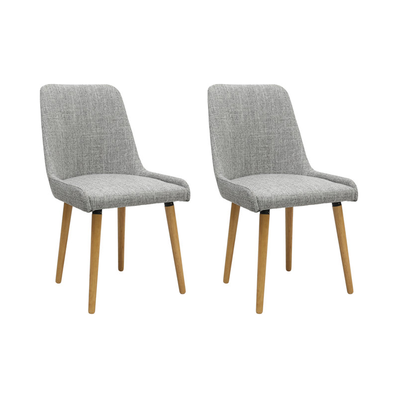 Bianca 46cm H Polyester Blend Upholstered Side Chair, Grey