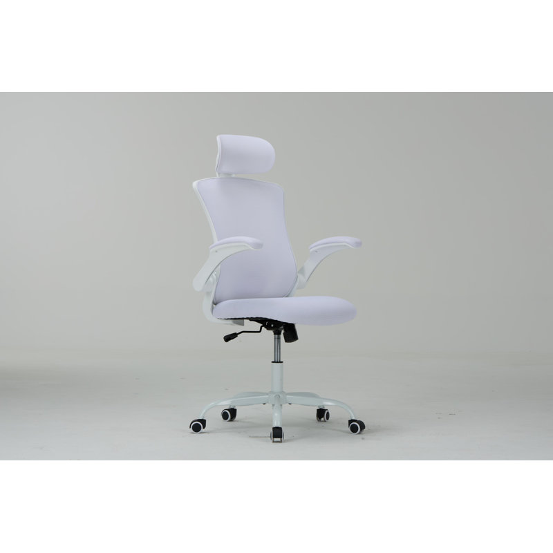 Chaise de travail ergonomique en maillage, Kaki, Blanc