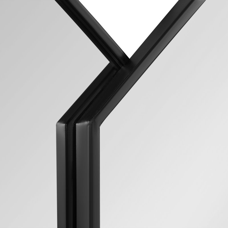 Branchville Metal Flat Mirror, Black