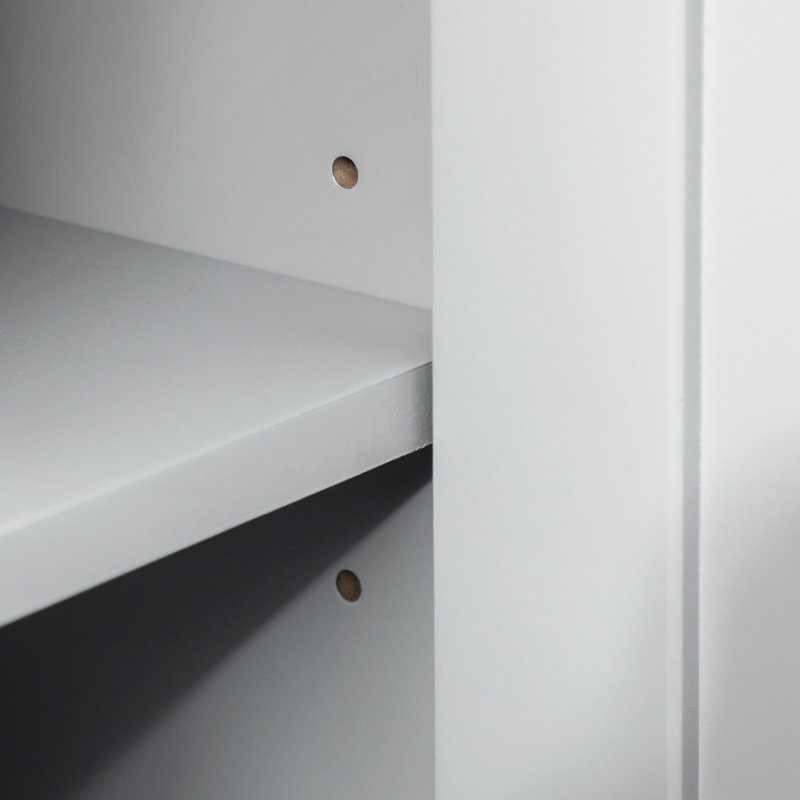 Gris sous le lavabo, avec tablette réglable pour utilisation de l'espace, tablette de rangement, gris