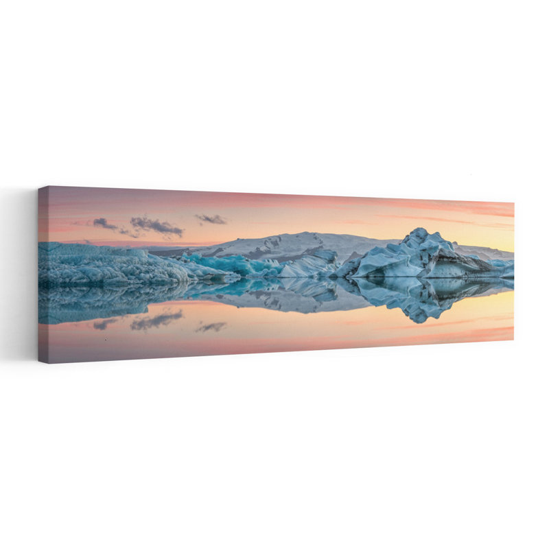 Iceberg Lagoon Sunset, H 12 po x l 36 po
