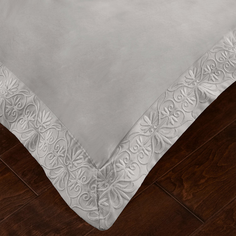 Ariane Duvet Cover Set, Queen Duvet Cover + 2 Standard Sham, Gray