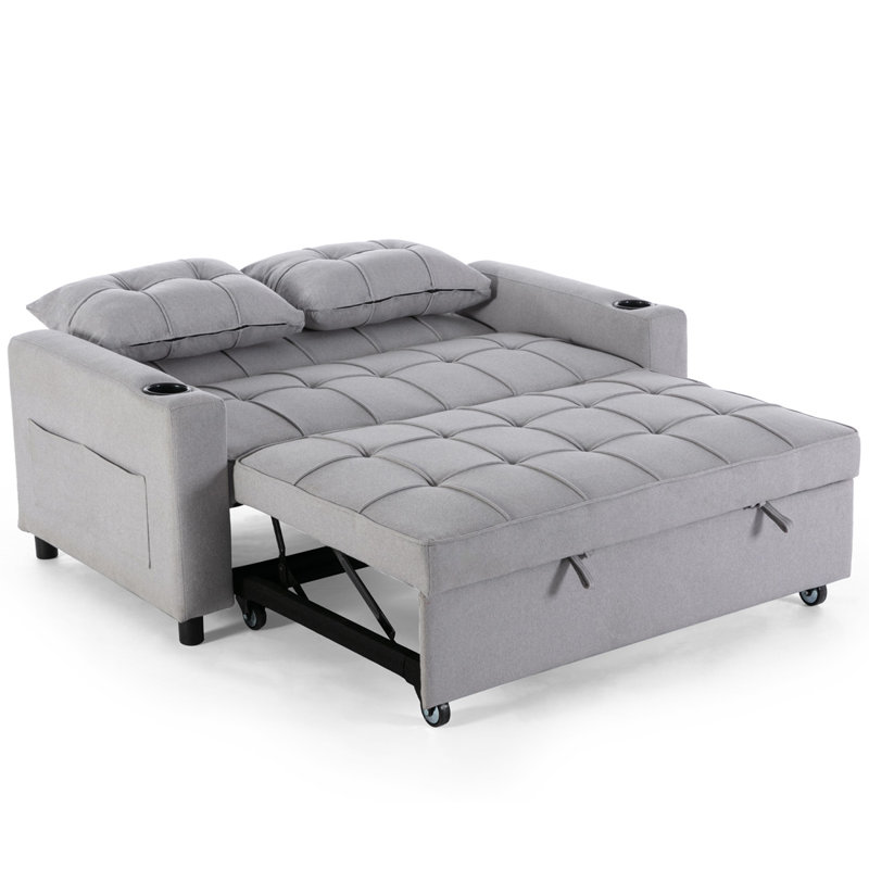 Aryel 2-Seater Sofa Bed, Light Grey