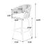 2 tabourets de bar bleus toutes saisons avec patio - pour les espaces extérieurs comme le jardin, la piscine, le balcon et le caractère à assemblage rapide des chaises pour patio, terrasse simple à assembler