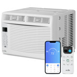 6,000 BTU Smart WiFi Window Air Conditioner, Energy Saving AC Unit with Remote, Cools 151-250 Sq.Ft