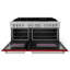 ZLINE 7,4 pieds cubes Pi. Cuisinière à double combustible Legacy avec plaque de cuisson à gaz 9 brûleurs et 2 fours à convection électriques-88220714