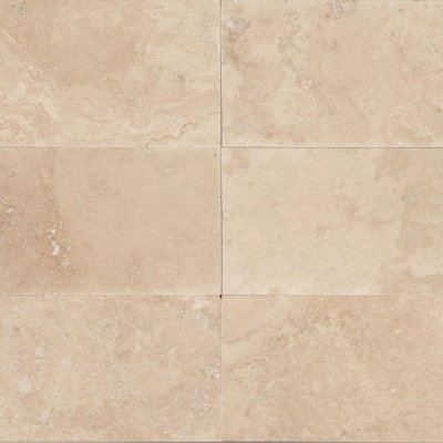 Carreau de sol et de mur en marbre 12 po x 12 po Travertine