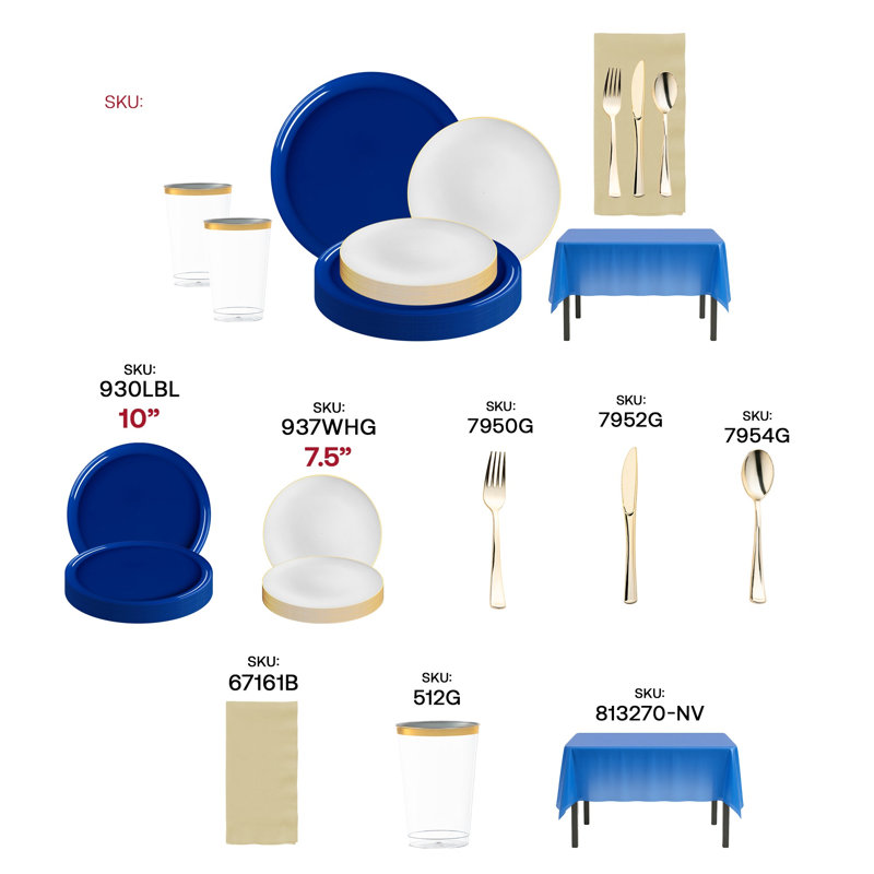 Ensemble bleu, blanc et or NFL / NBA / MLB - 60 paramètres