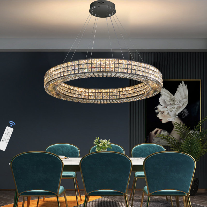 Lustre en cristal Wakeisha, L 24 po x l 24 po x H 118 po