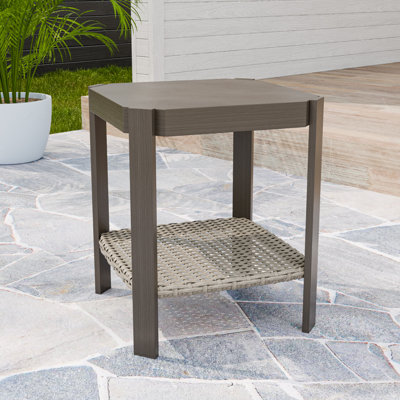 Table d'appoint de patio en métal