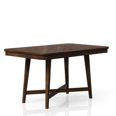 Table de salle à manger 54 po x 34 po au fini cerisier, style Mid-Century moderne, en bois massif et table d'appoint 54 po x 34 po
