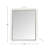 Squiggle Rectangle Champagne Silver Mirror