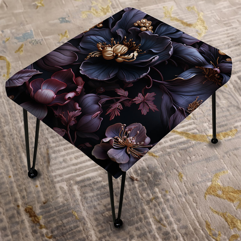 Mystic Orchids Moody Patterns - Repose-pieds rectangulaire floral