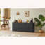 Buffet moderne ondulé avec contours incurvés