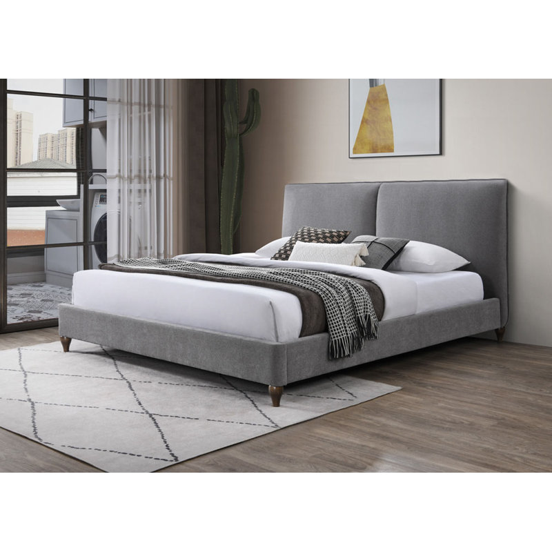 Sophianna Platform Queen Bed, RV King, Dark Gray/Walnut