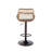 Modern Swivel Bar Stools Set of 2 Adjustable Counter Height Chairs with Footrest for Kitchen, Dining Room (Beige)-129573895