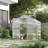 4' L x 6' W Walk-In Polycarbonate Greenhouse with Roof Vent for Ventilation & Rain Gutter, Hobby Greenhouse for Winter