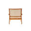Chaise d'appoint en rotin Zinnia, noyer clair