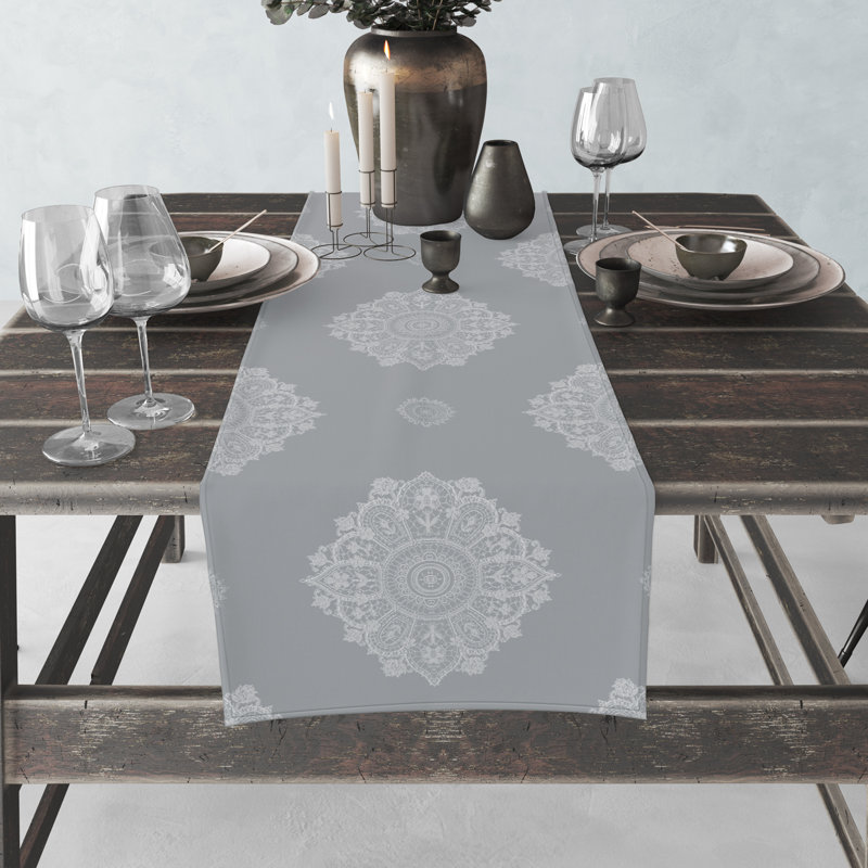 Linges de table Muizza, Argent, Rectangle 90 po
