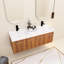Meuble-lavabo mural 60 po avec lavabo double en résine à rebords épais et portes à fermeture en douceur-104351260-104351263