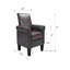 Fauteuils d'appoint, fauteuil confortable, fauteuil d'appoint avec accoudoirs pour la lecture, salon, chambre à coucher, bureau, salle d'attente, similicuir