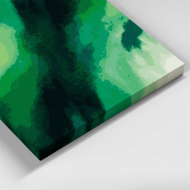 Art abstrait sur toile abstraite champ de couleur vert 9