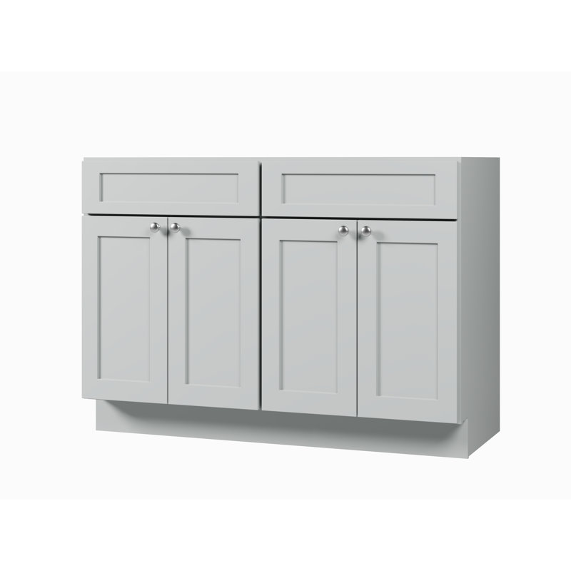 Base de meuble-lavabo double 48 po Disar, Gris