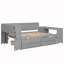 Lit de jour double avec tablettes de rangement-218132264