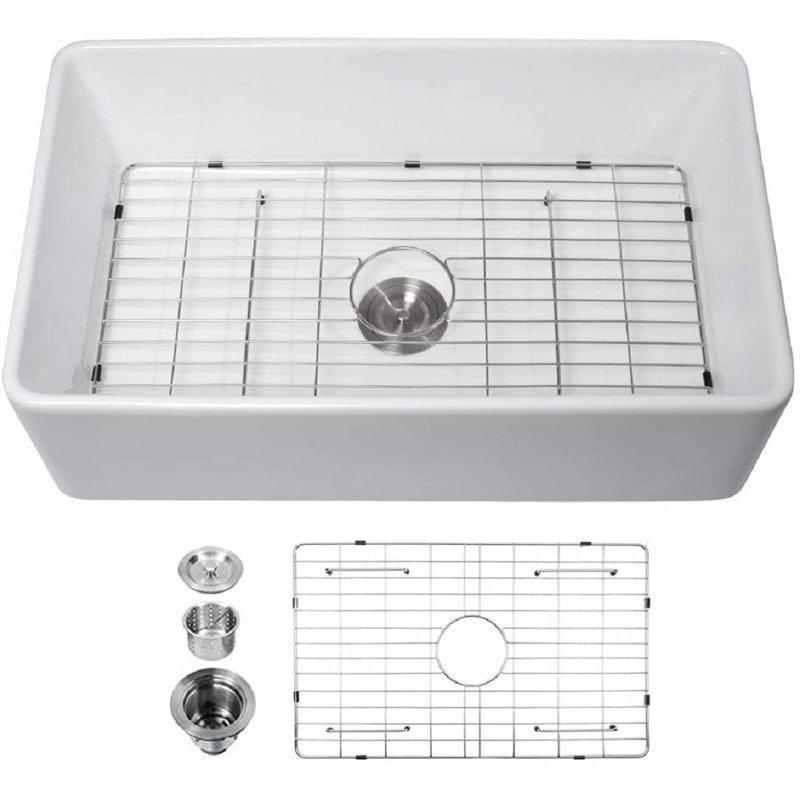 30'' L Single Bowl Ceramic Kitchen Sink