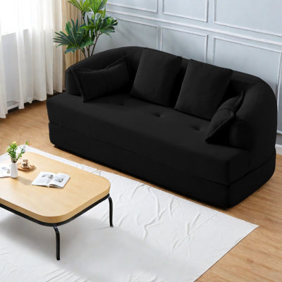 Canapés-lits pliables à compression, canapé-lit 2 places en chenille pour petite maison