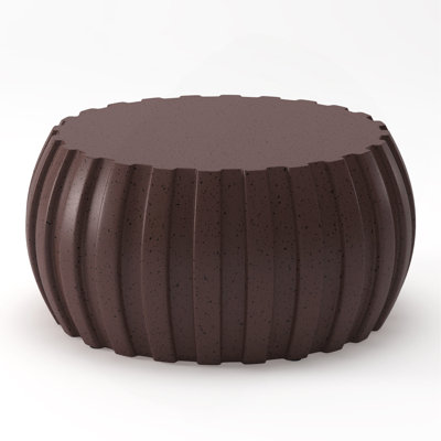 35.43" Modern Waterproof Coffee Table, Durable Mgo Cement Design,Indoor & Outdoor Compatible