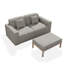 Ensemble de fauteuils et table basse Phu Modern 3 pièces, comprenant des fauteuils gauche et droit et une table basse. Tissu résistant aux intempéries et aux UV. Aucun assemblage requis.-2074630233-2074630237