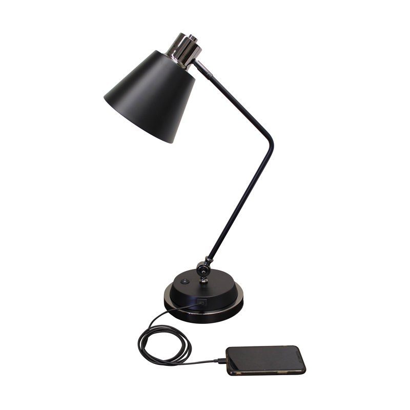 Metal USB Desk Lamp, Black